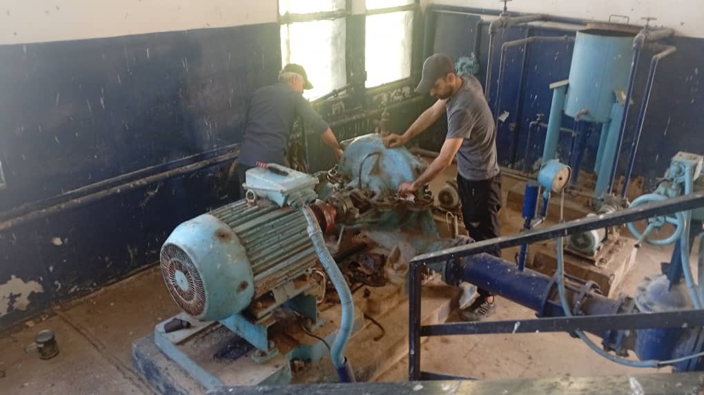 أعمال صيانة شاملة  في محطة ضخ PS8-1 برج إسلام لإرواء ٢٣٥ هكتار