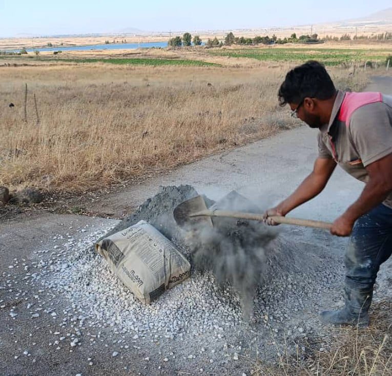 صيانة التفريعة الجنوبية لشبكات الري بريف القنيطرة